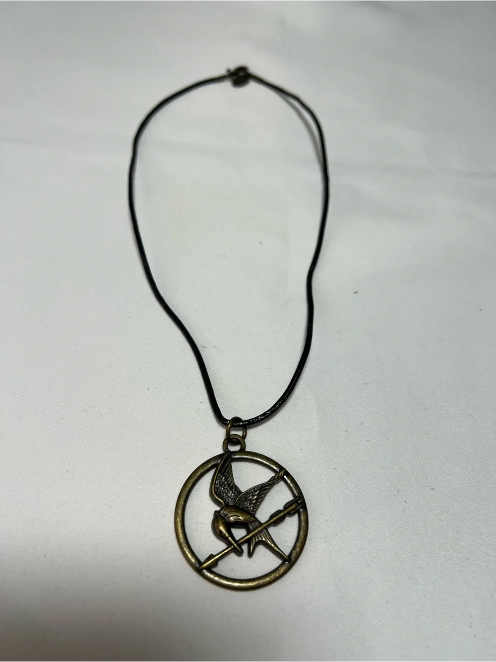 Hunger Games Mockingjay Pendant Necklace 18 In Antiqued  Chain Unisex